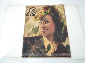 Ancienne revue "Pour Elle" du 26 février 1941 en pleine période de guerre, sur 26 pages de 31 x 23.5 cm plus les pages de couverture, avec à l'intérieur, des histoires, des exercices de gym, des conseils, des idées de mode et encore d'autres surprises. Un vrai voyage dans le temps.