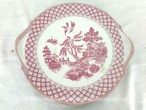 Assiette plat Sarreguemines rose shabby