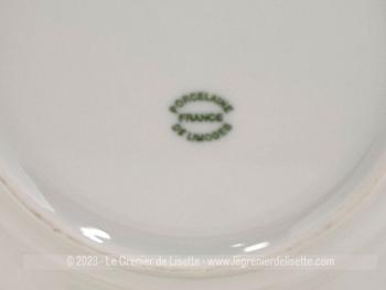 Duo assiettes dessert shabby monogrammés dorés – Image 5