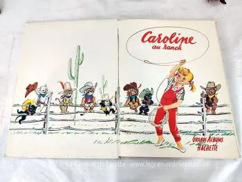 En bon état, voici un ancien livre "Caroline au Ranch" daté de 1962, copyright de 1961, imaginé et illustré par Pierre Probst avec de superbes dessins. Idéal pour se replonger dans les souvenirs de notre enfance..