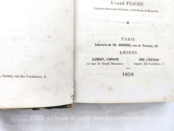 Ancien livre religieux "Les Apprêts du Beau Jour de le Vie" par Abbé Fliche  daté de 1858 sur la préparation des enfants à la 1ere Communion.