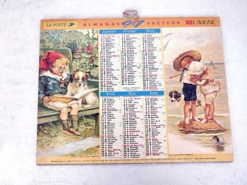 Voici un almanach des PTT pour l' année 1997 et ses 12 feuillets .