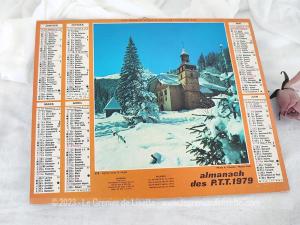 Ancien almanach des P.T.T. de 1979 Sous la Neige