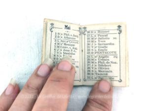 Ancien almanach miniature année 1920