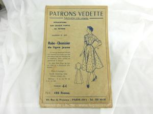 Patron robe-chemisier de Patrons Vedette années 50