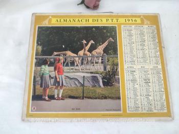 Voici un ancien almanach des Postes et Télégraphes de 1956 avec ses 8 feuillets.