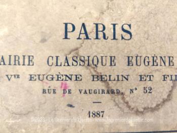 Rare, voici un ancien atlas scolaire c'est "Atlas de Géographie et Histoire" par Mm. Drioux ete Ch. Leroy pour une classe de Cinquième datant de de 1887, édité à Paris par Librairie Classique Eugène Belin avec 12 cartes dont certaines sur 2 pages.