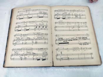 Duo grands livres de partitions d'opéras de 1892 avec 