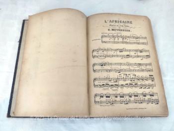 Duo grands livres de partitions d'opéras de 1892 avec 