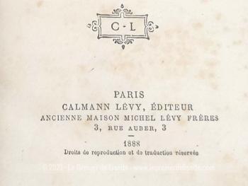 Voici un livre ancien écrit par de E. Renan  et édité en  1888  au titre de 