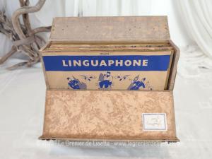 Coffret valisette Linguaphone Institute 16 disques 78T