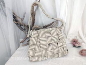 Sac en lanières sisal synthétique made in Italie