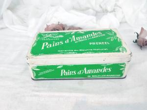 Ancienne boite métal Pains d’Amandes de Malo les Bains