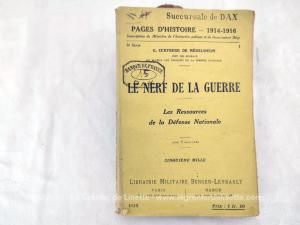 Ancien livre Le Nerf de la Guerre – Ressources Défense Nationale 14-16