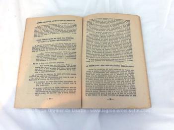 Ancien  petit livret "Politique Agricole Française" de 1947 sur 30 pages de 20.3 x 13.5 cm, correspondant au discours prononcé par Maurice Thorez, à la Conférence Paysanne de Mâcon le 14 décembre 1947.