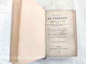 Ancien recueil Prières, Méditations et Lectures par Comtesse de Flavigny 1894