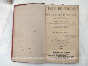 Ancien livre Tarif de Cubage des Bois en Grume et Equarris de 1932