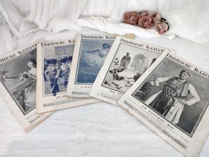 Lot de 5 revues Dimanche Illustré 1910, 1911 et 1913