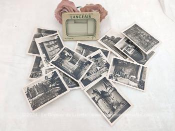 Voici , dans un petit recueil de 20 photos anciennes des années 50/60, en noir et blanc sur papier glacé des photos du Château de Langeais avec au dos le détail correspondant à la vue