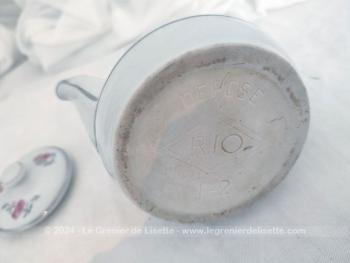 Petite cafetière vintage faïence RIO fleurs roses – Image 6