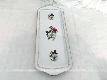 Datant des années 70/80, voici un beau plat à cake en porcelaine estampillé 