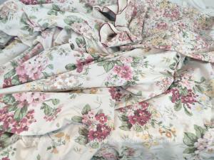 Coupon couette shabby 2 modèles tissus fleurs roses