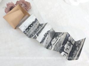 Voici un petit recueil en forme de livret avec 7 photos anciennes en noir et blanc reliées entre elles et pliées en accordéon représentant des vues d'Andernos les Bains sur le Bassin d'Arcachon en Gironde.