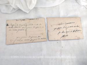 Lot de 2 cartes postales anciennes 1er Avril sepia