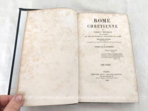 Ancien livre « Rome Chrétienne » daté de 1858