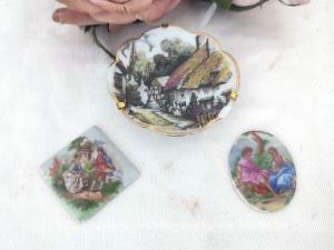 Trio miniatures porcelaine Limoges
