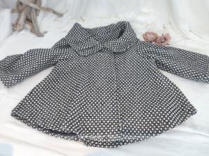 Veste manteau court ample style années 50