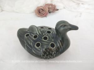 Ravissant Pique Fleurs céramique forme canard
