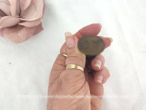 Ancien sceau à cacheter bois et laiton B A