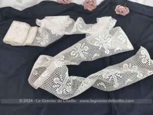 Long et large coupon dentelle crochet dessins croix