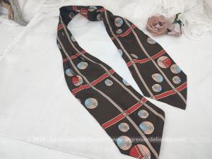 Foulard Ascot vintage tendance seventeen polyester