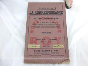 Datant de 1939, voici un ancien livret de cours sur 