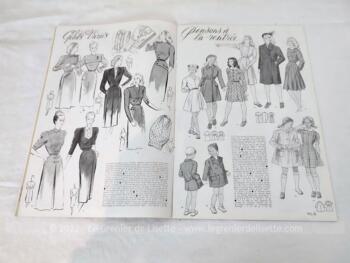 Voici la revue Modes et Travaux de juillet et aout 1947 sur 28 pages avec tout ce qu'il faut pour affronter l'été et prévoir l'automne avec élégance tout en voyagant dans les années 40/50. On craque.....