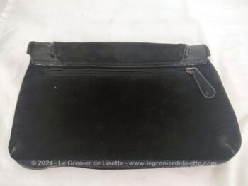 Belle pochette soirée daim noir et décor mini-sequins marque Texto – Image 9