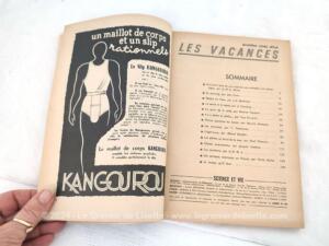 Revue Science et Vie 1952 Hors Série « Les Vacances »