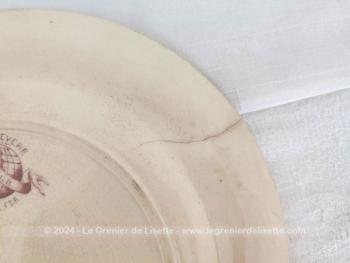 Trio assiettes plates S.F.G.B.N.G.R. modèle Primevère rose XIX° – Image 4