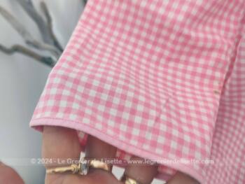 Tablier vichy rose vintage taille 38 nom brodé – Image 5