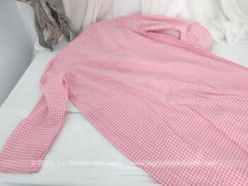 Tablier vichy rose vintage taille 38 nom brodé – Image 9