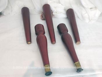 Cinq anciens pieds compas pour meuble vintage avec visserie – Image 10