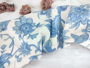 Habillage housse traversin tissus bleu shabby – Image 2