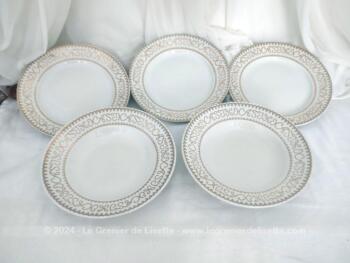 Voici un lot de 5 assiettes vintages estampillées 
