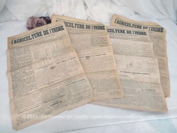 Voici un lot de 4 journaux  de 2 pages de 