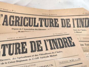 Voici un lot de 4 journaux  de 2 pages de 