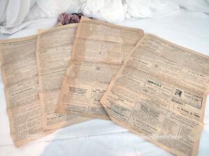 Lot de 4 journaux L’Agriculture de l’Indre datant de 1940