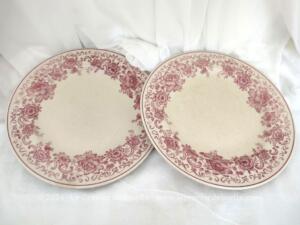 Duo d’assiettes plates shabby « Ligne Hotesse »