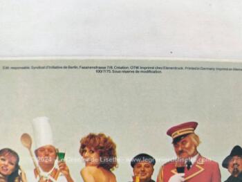 Voici un prospectus vintage de ville de Berlin de 1975 avec curiosités et plan de la ville avec le mur 